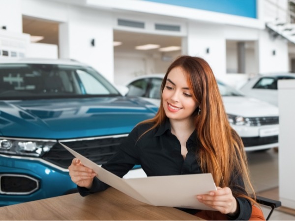 Woman Reading a Document