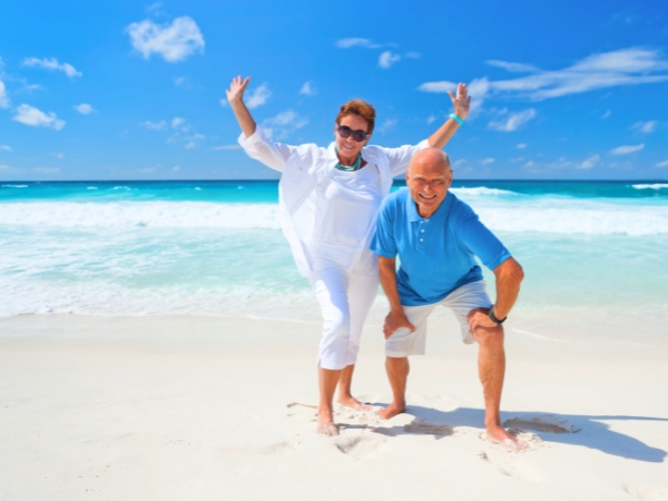 Elderly Couple on a Beach