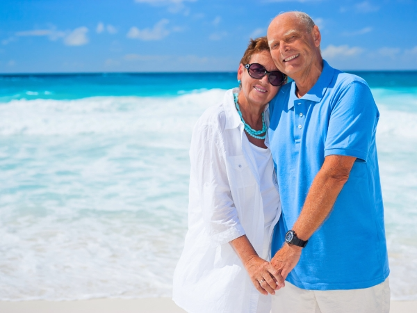 Elderly Couple on a Beach